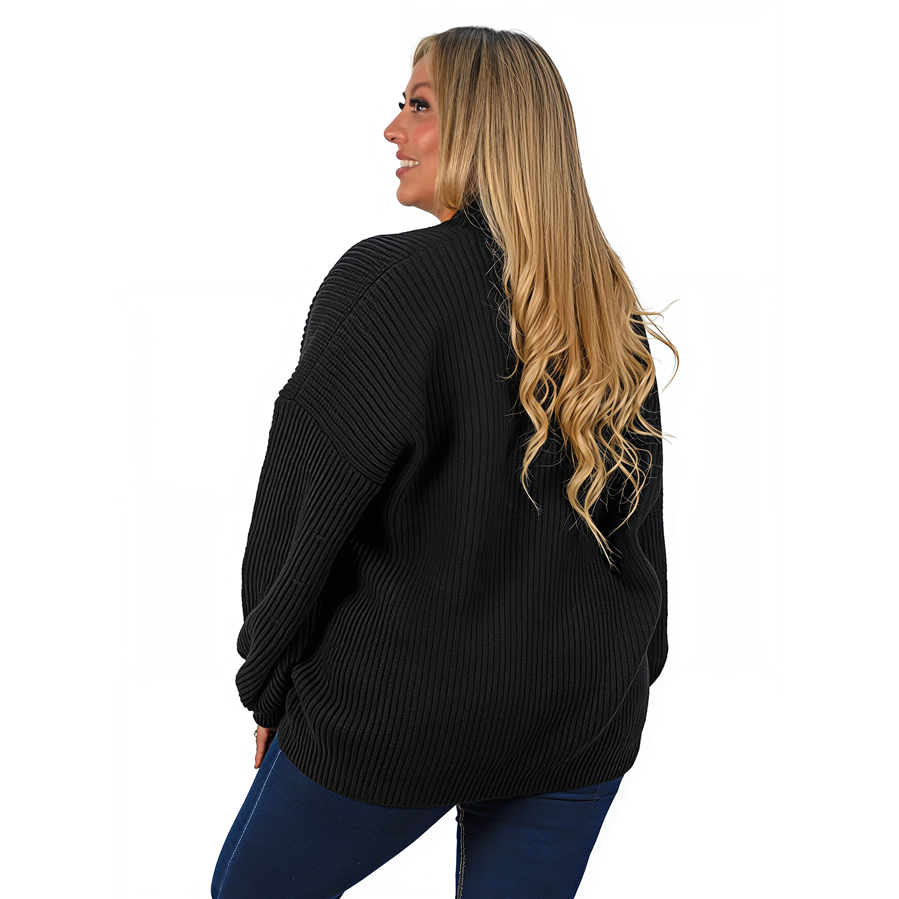 Cárdigan mujer lana mujer manga globo Oversize colores 12