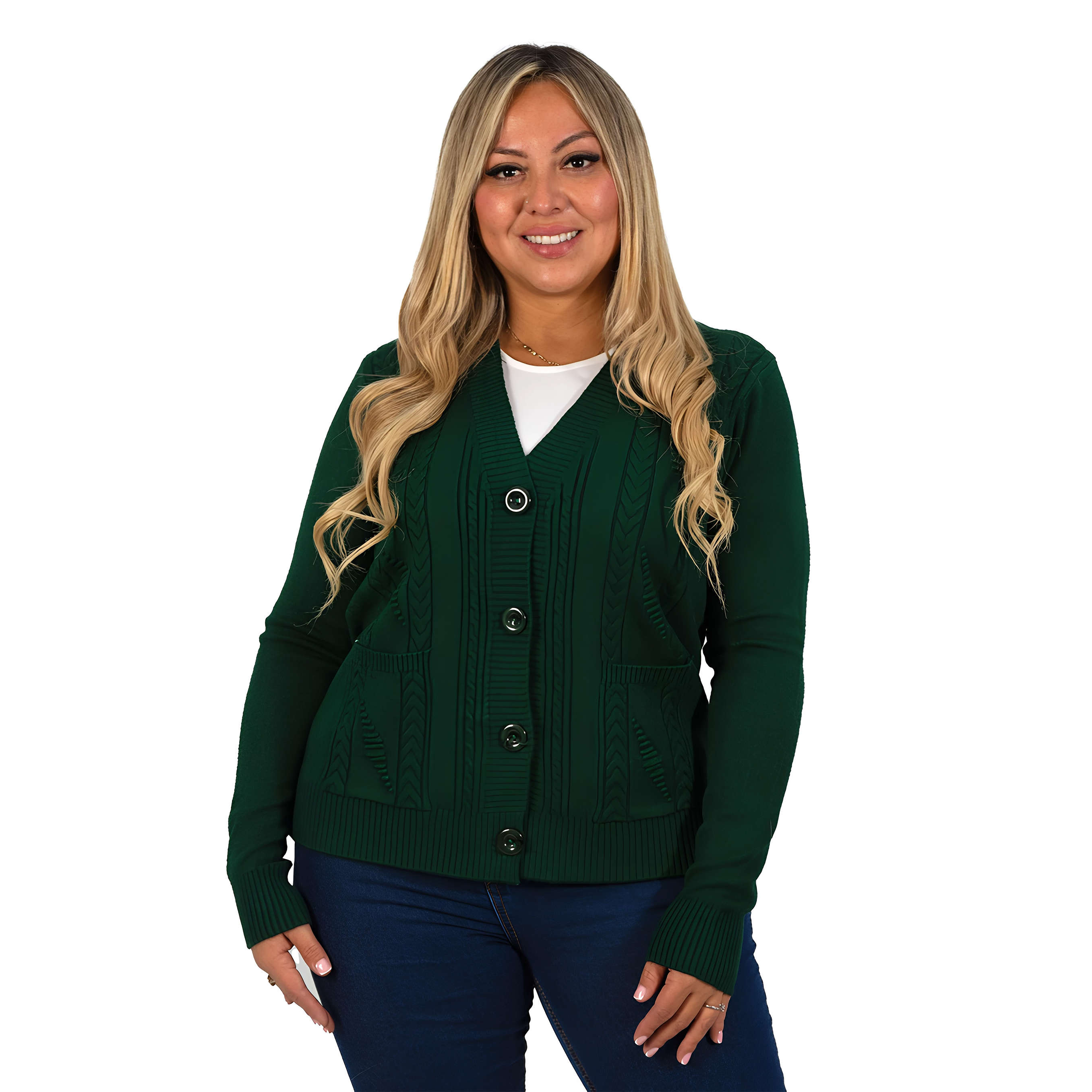 Cárdigan Mujer Bolsillos texturado colores 6