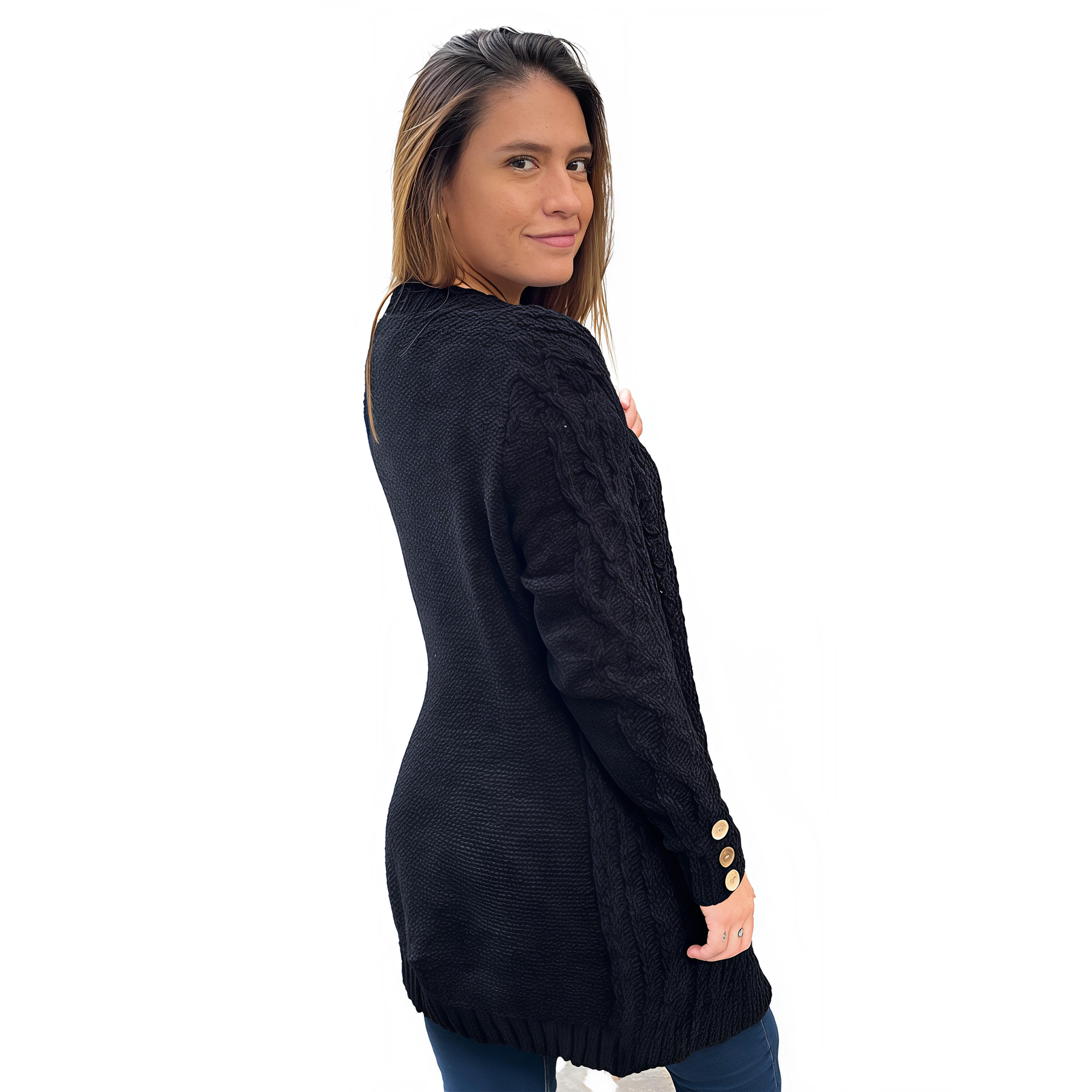 Cárdigan chenille Botones colores. 3