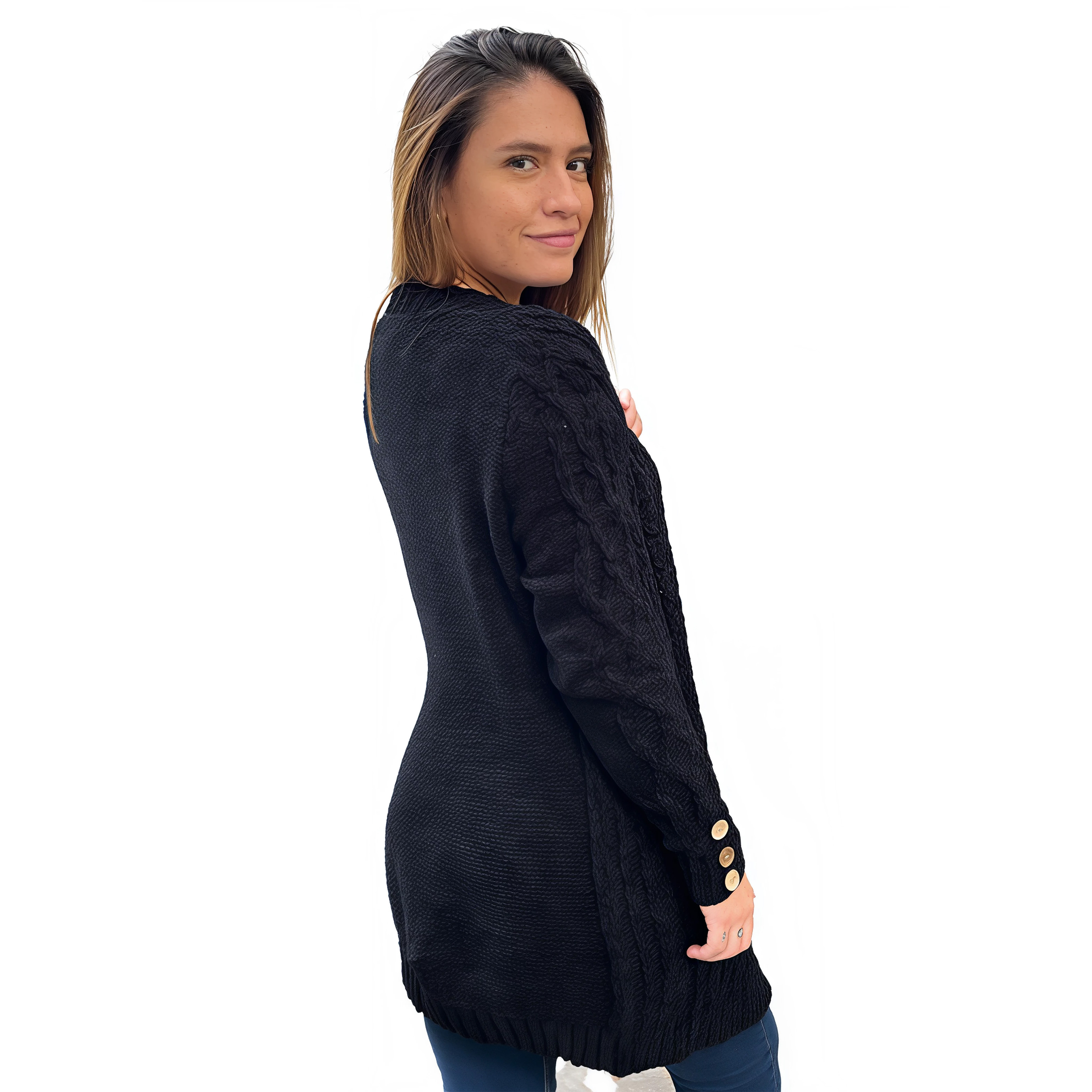 Cárdigan chenille Botones colores. 3