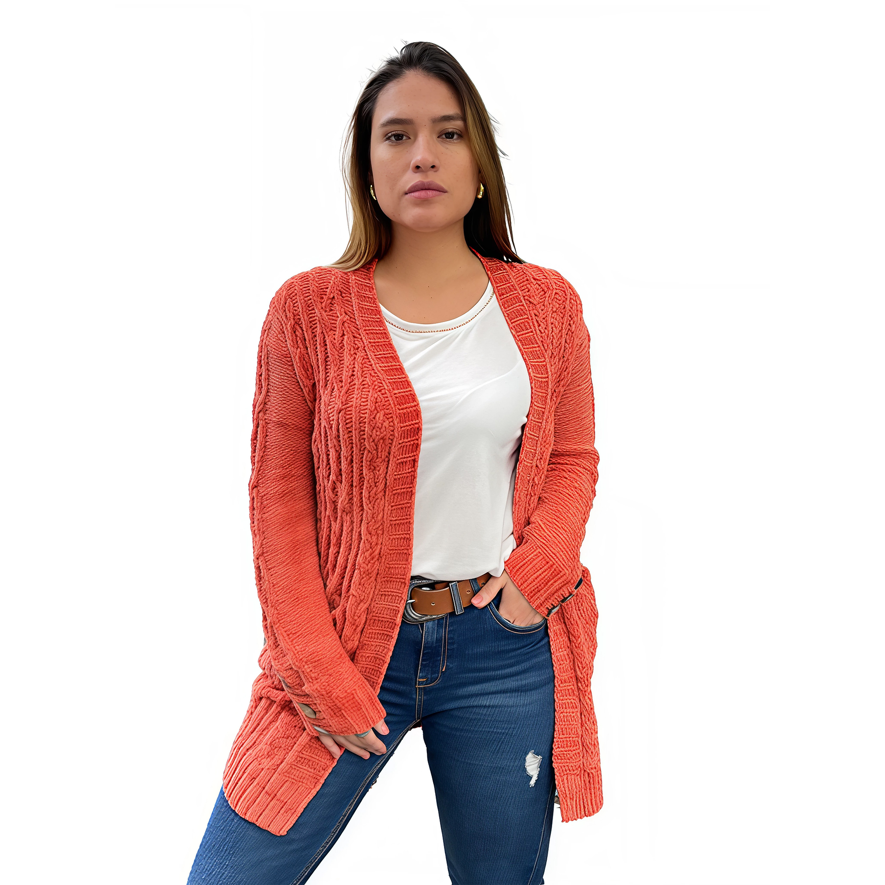 Cárdigan chenille Botones colores. 6