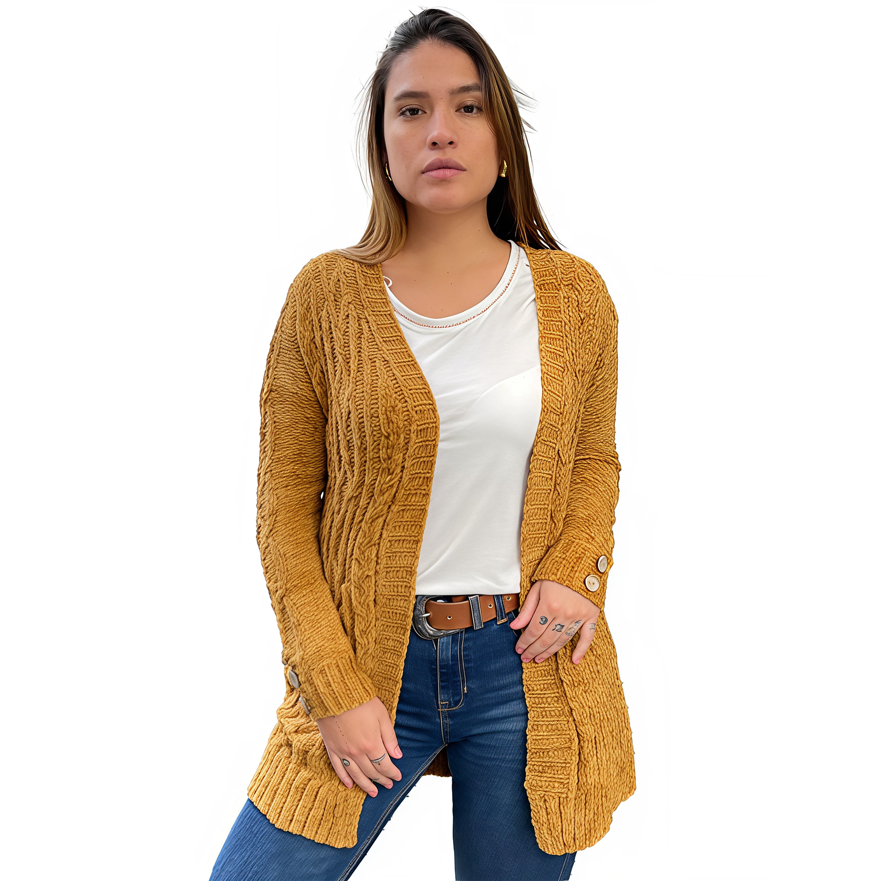 Cárdigan chenille Botones colores. 11