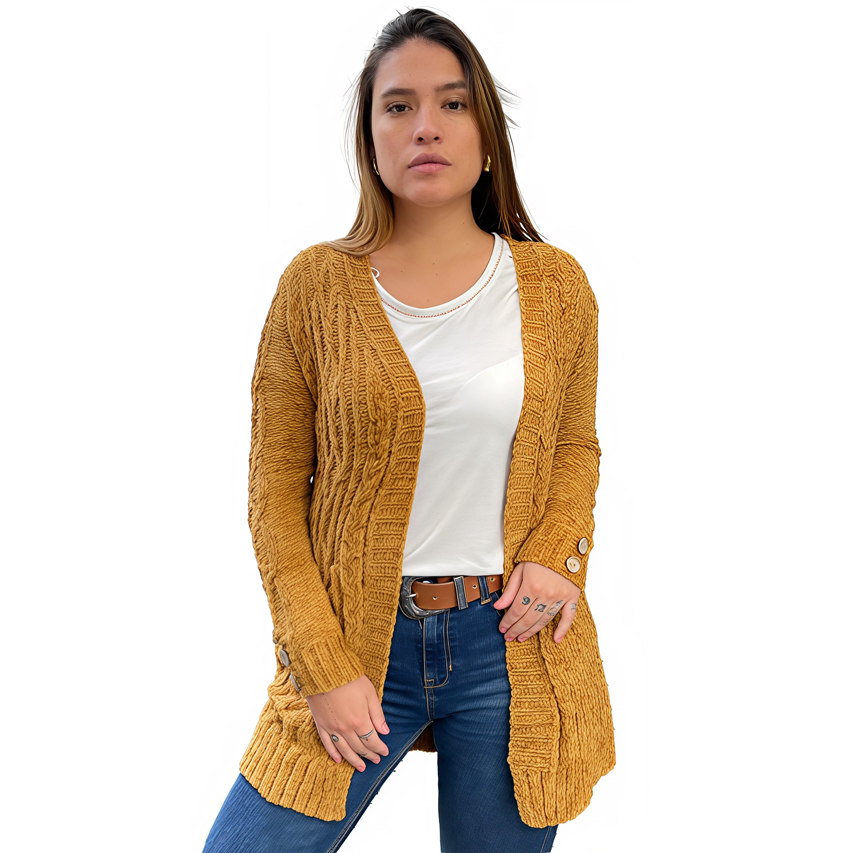 Cárdigan chenille Botones colores. 11