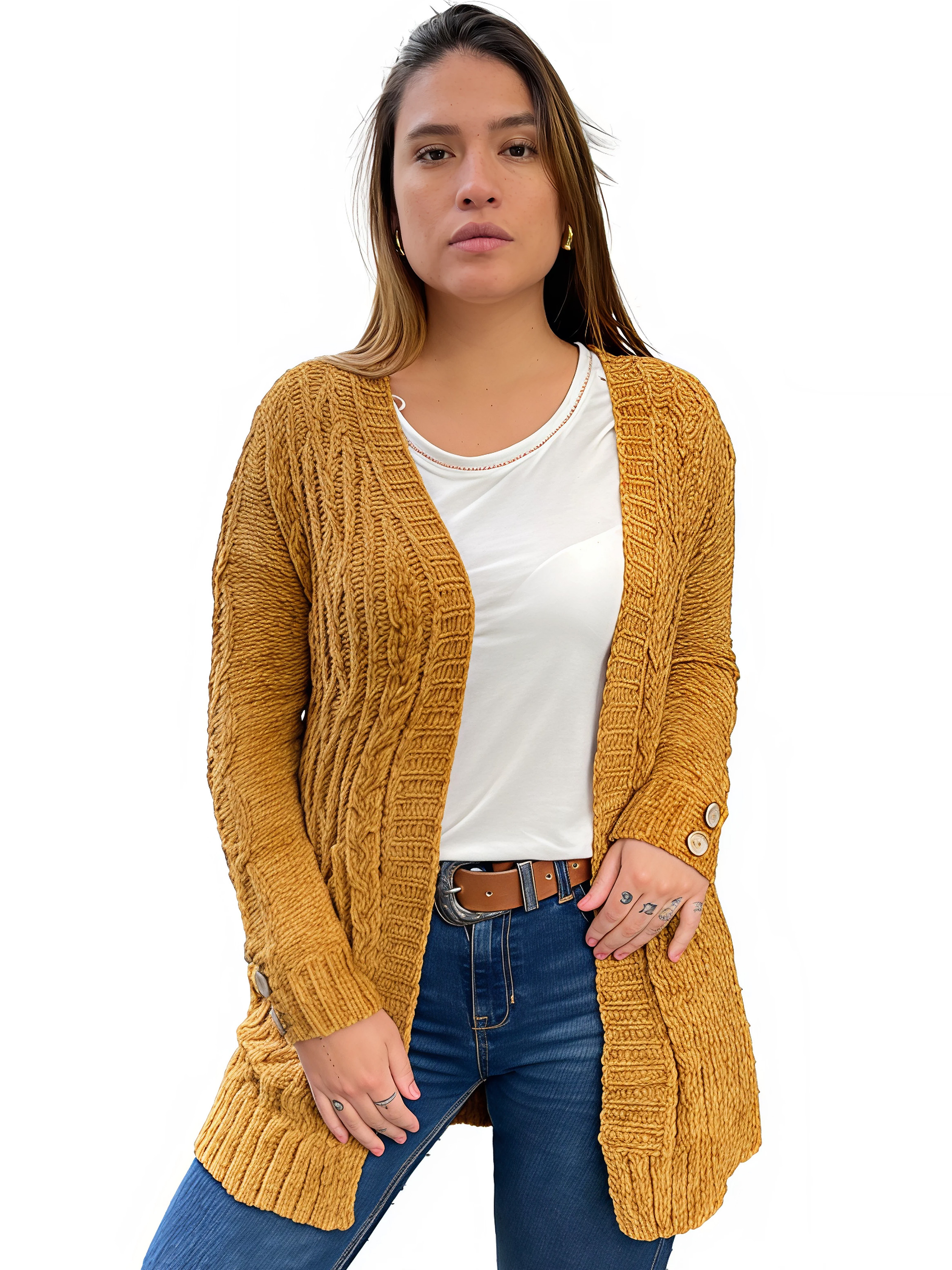 Cárdigan chenille Botones colores. 11