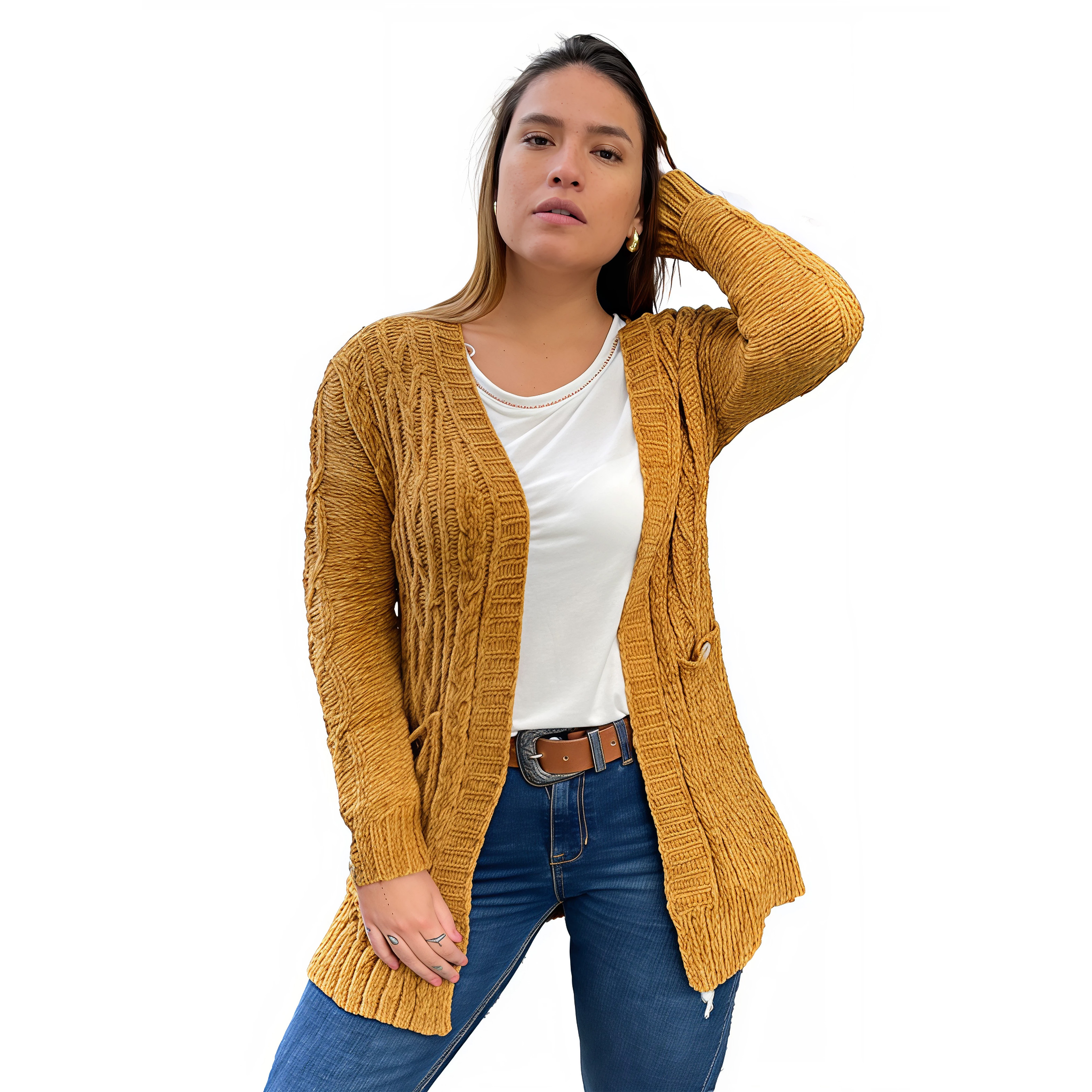 Cárdigan chenille Botones colores. 12