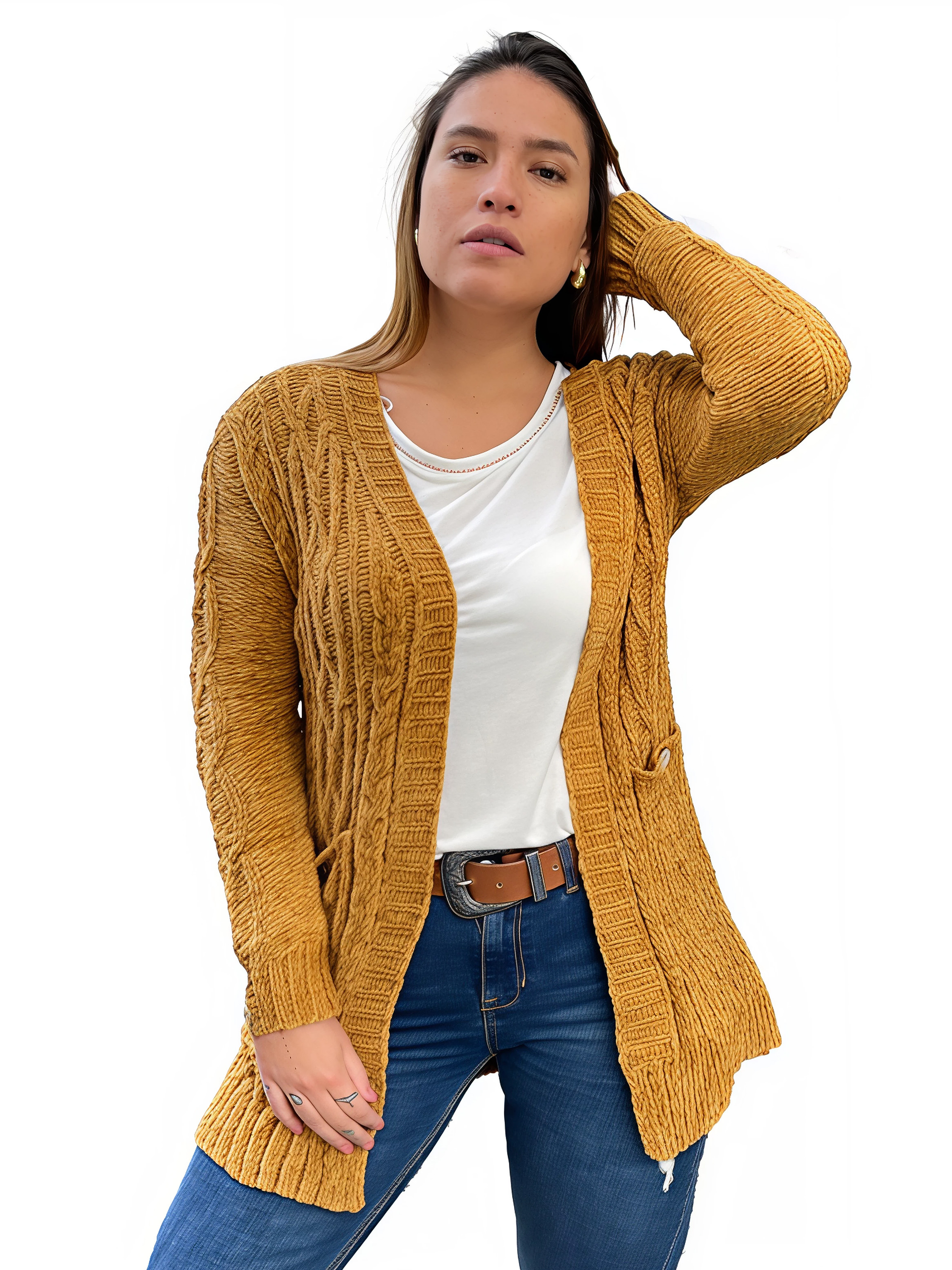 Cárdigan chenille Botones colores. 12