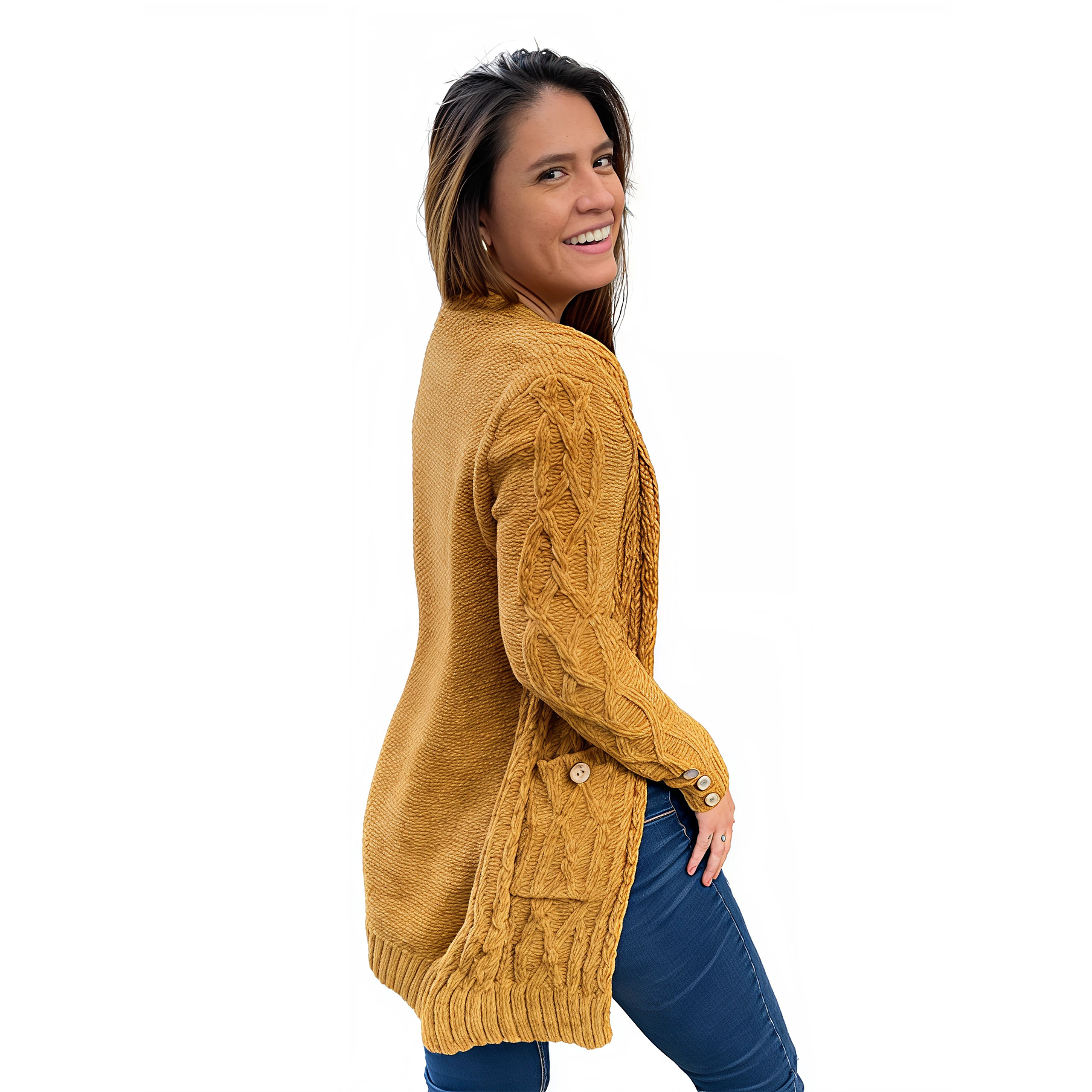 Cárdigan chenille Botones colores. 13