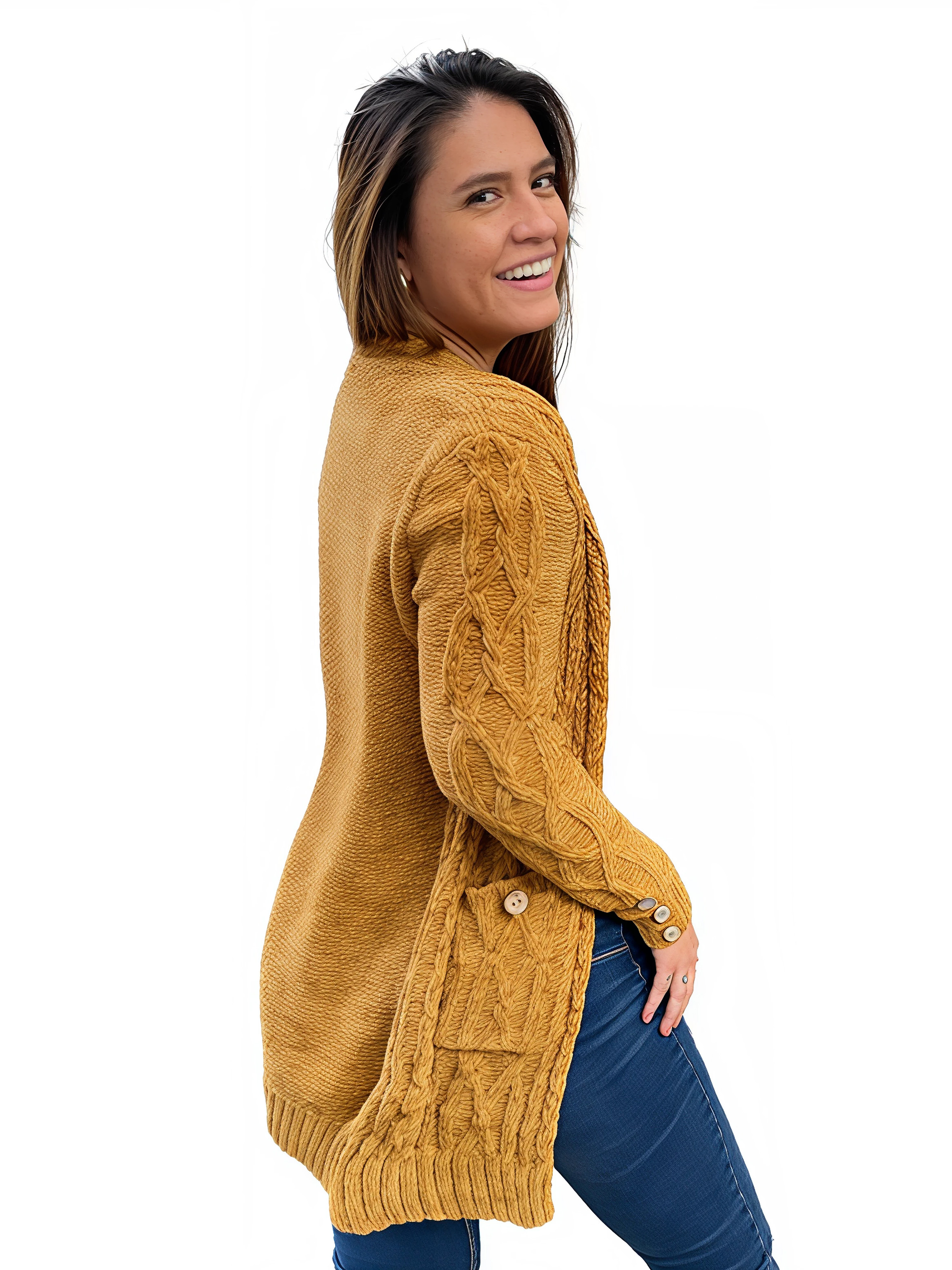 Cárdigan chenille Botones colores. 13