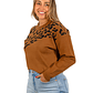Sweater Pullover Mujer Animal Print Bicolor - Miniatura 3