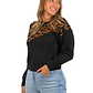 Sweater Pullover Mujer Animal Print Bicolor - Miniatura 5