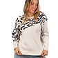 Sweater Pullover Mujer Animal Print Bicolor - Miniatura 7