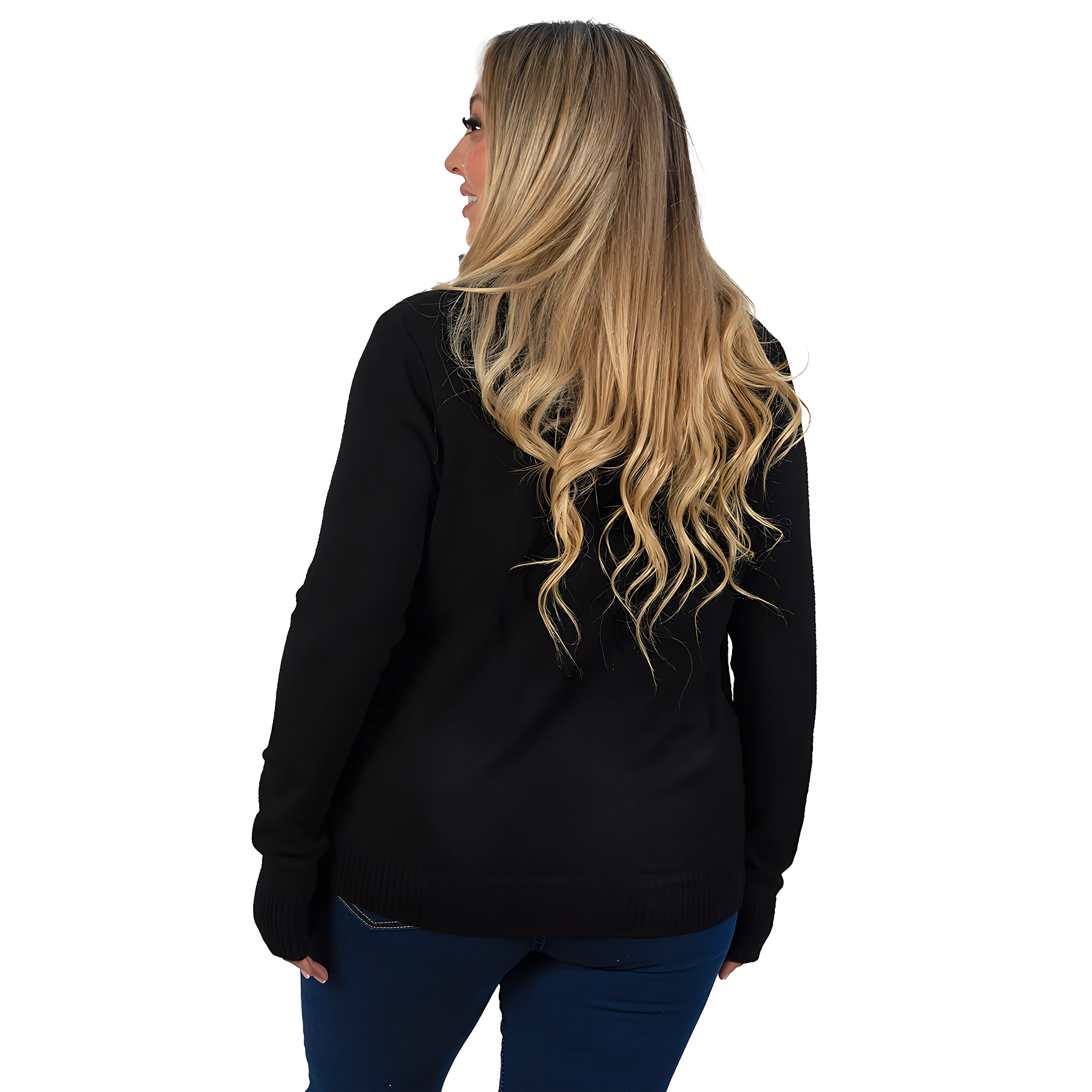 Cárdigan Mujer Bolsillos cierre texturado colores 3