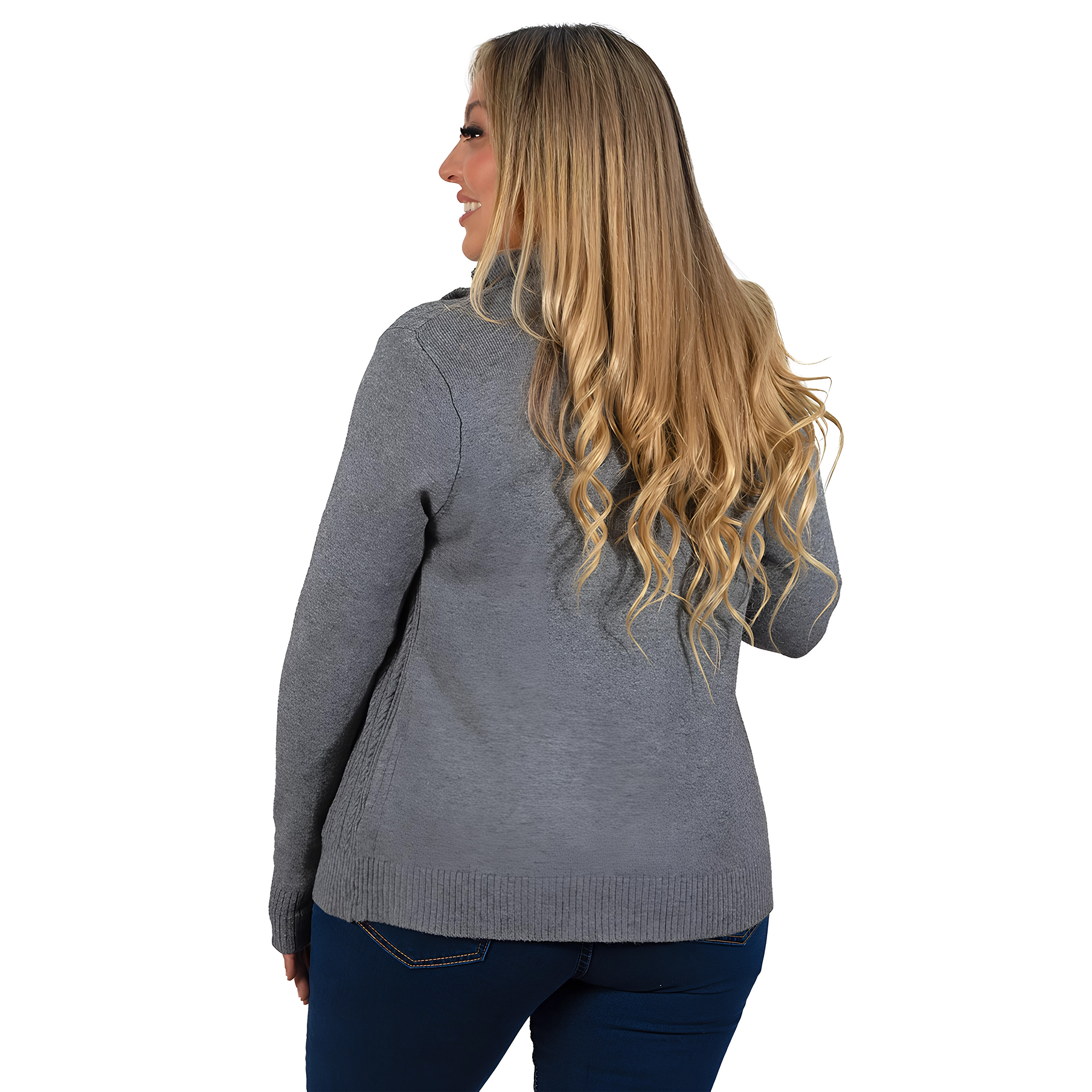 Cárdigan Mujer Bolsillos cierre texturado colores 8