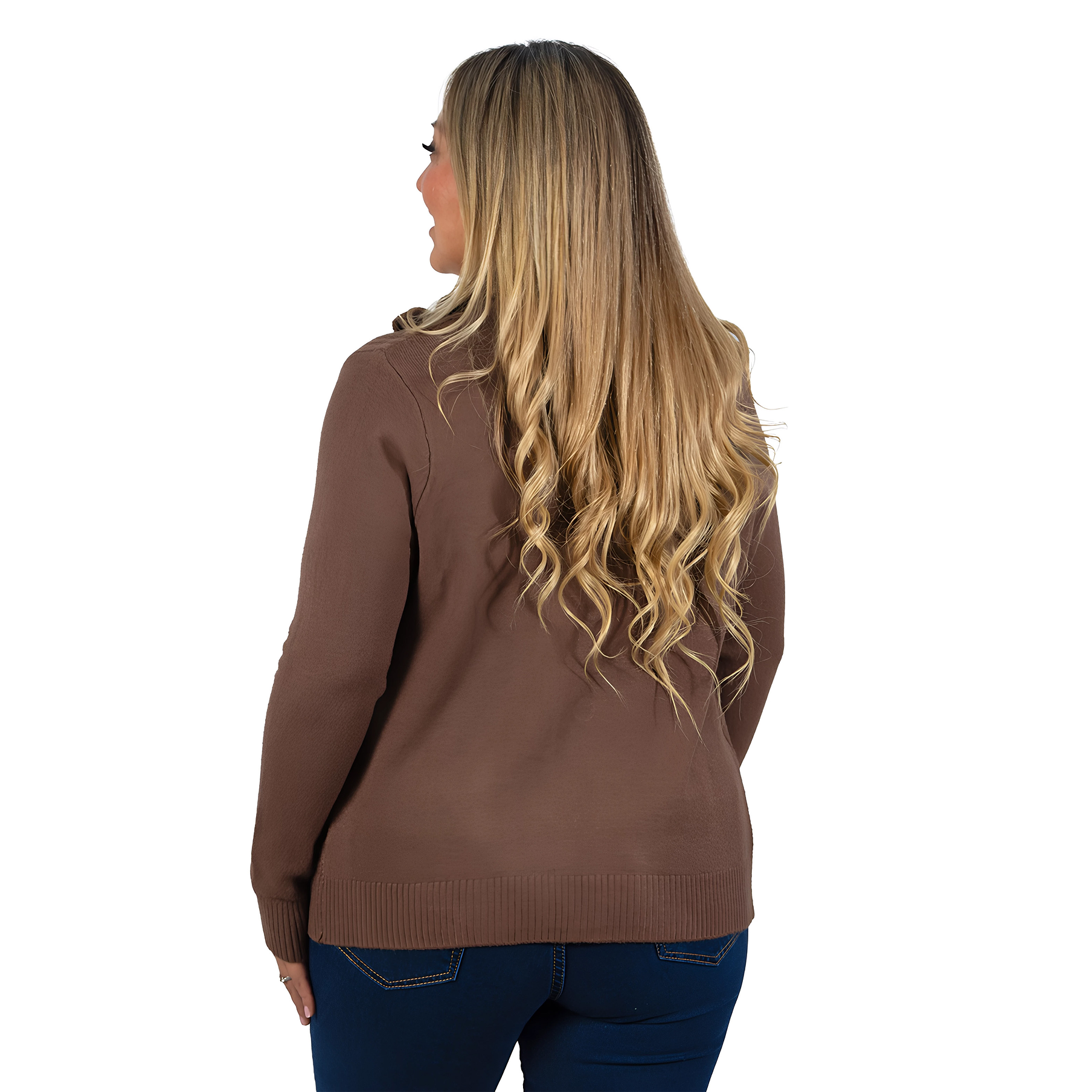 Cárdigan Mujer Bolsillos cierre texturado colores 11