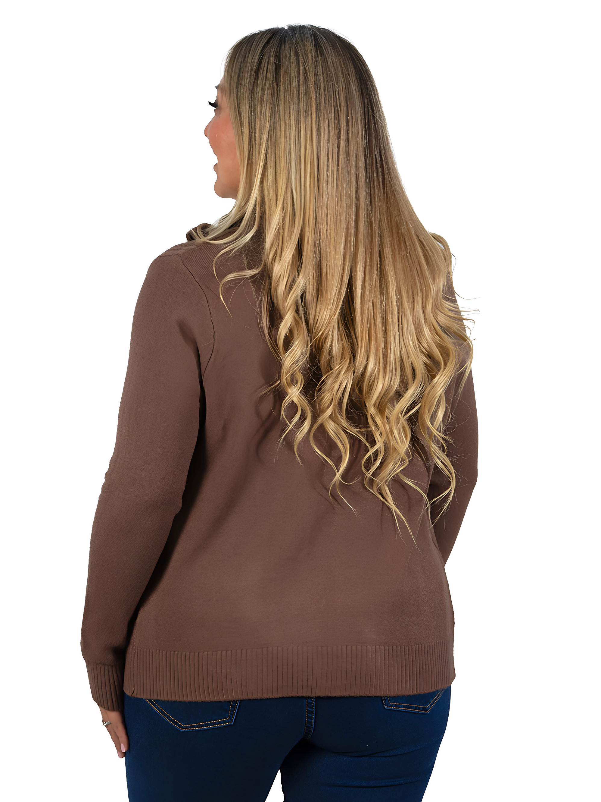 Cárdigan Mujer Bolsillos cierre texturado colores 11