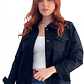 Chaqueta mujer Extra linda mezclilla negro elasticada - Miniatura 1