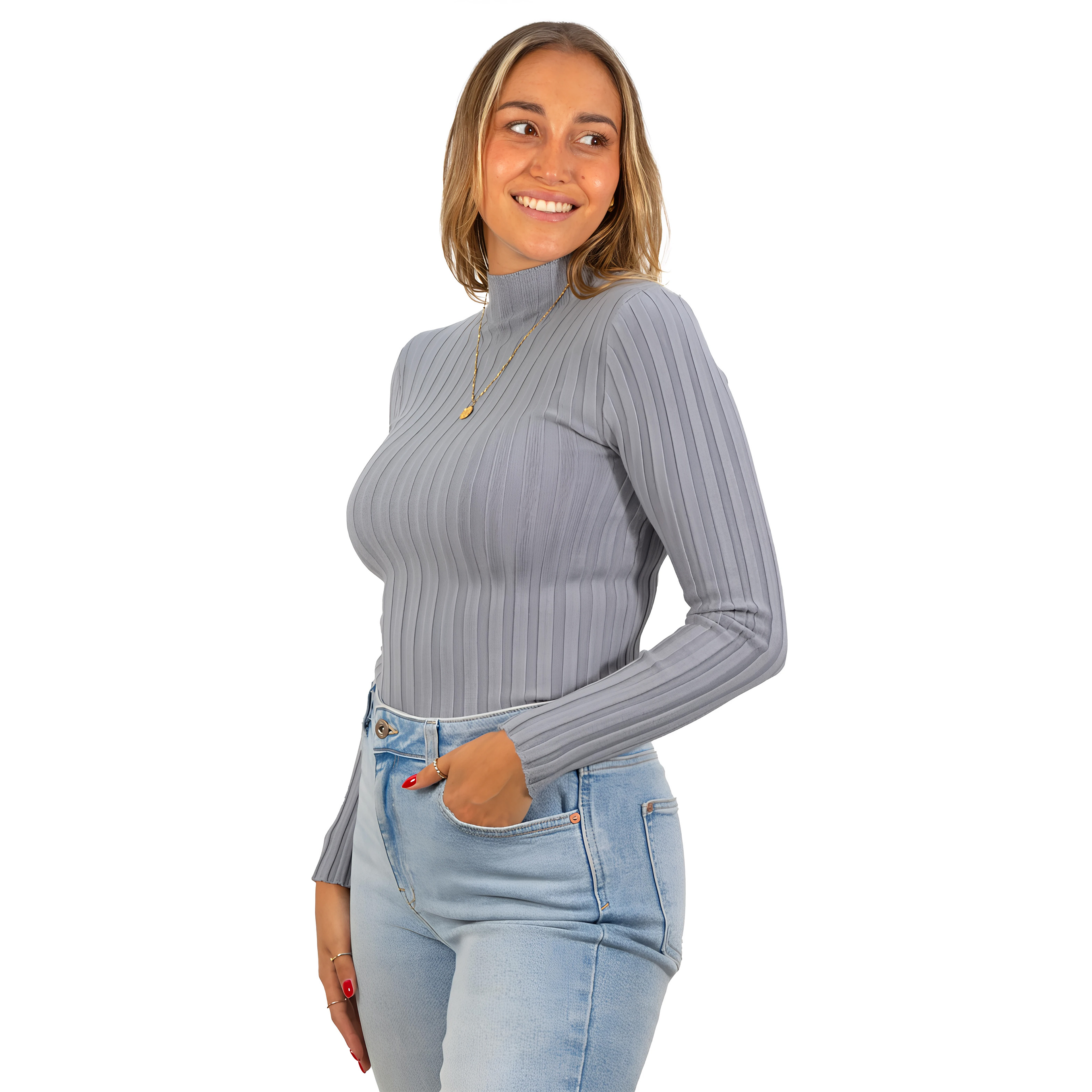 Beatle mujer acanalado básico colores 12