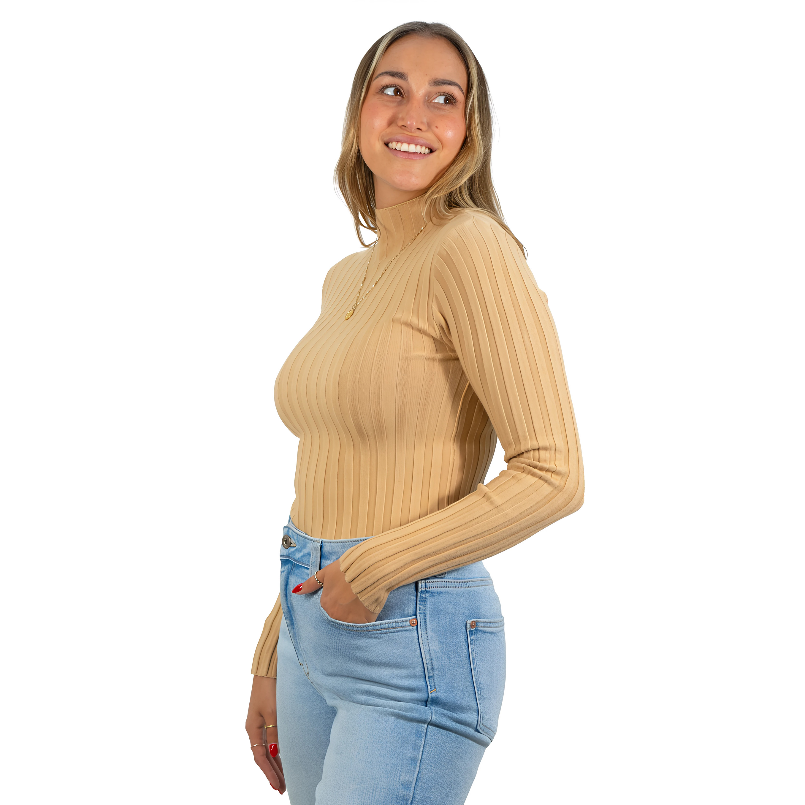 Beatle mujer acanalado básico colores 17