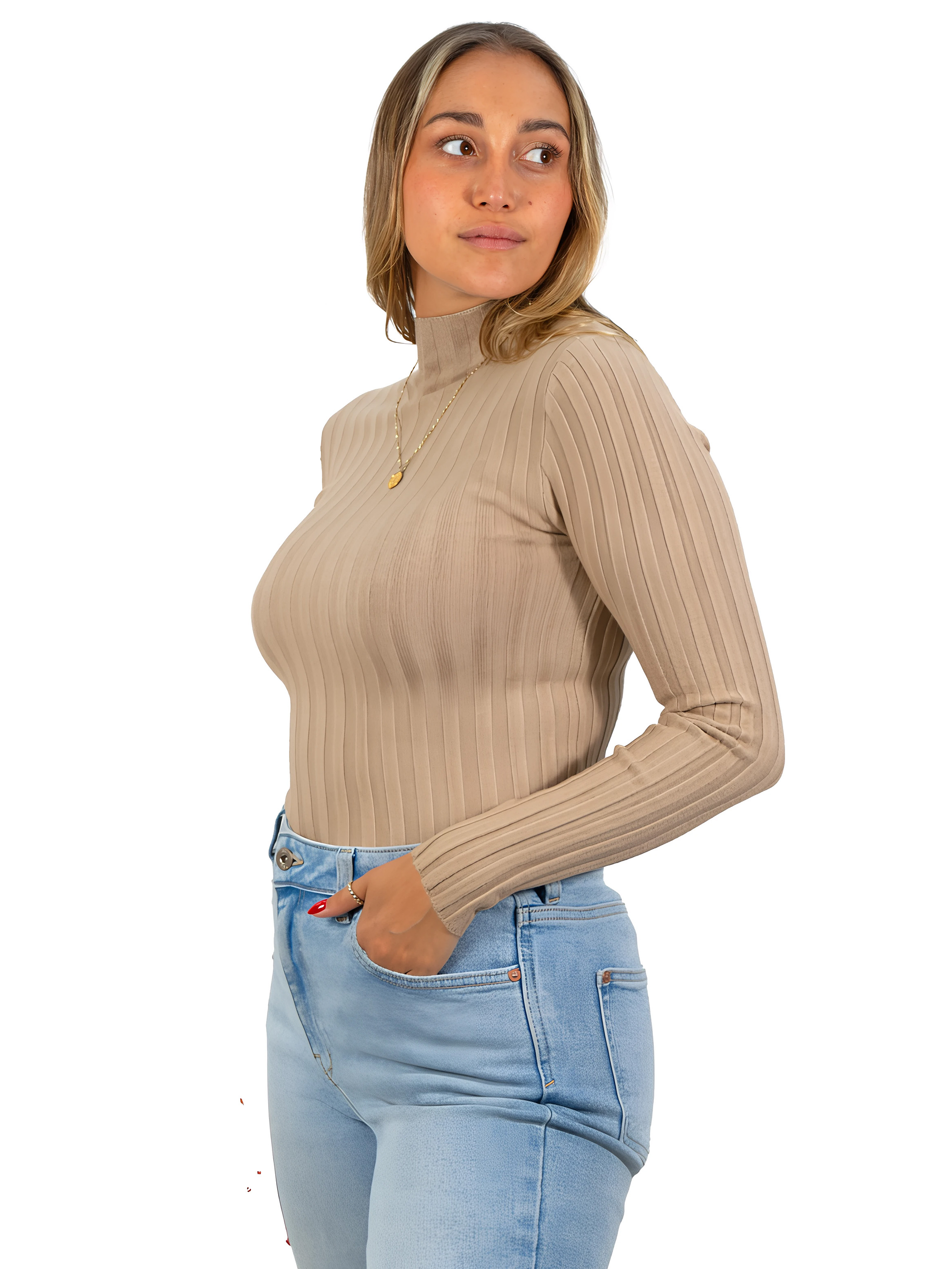 Beatle mujer acanalado básico colores 19