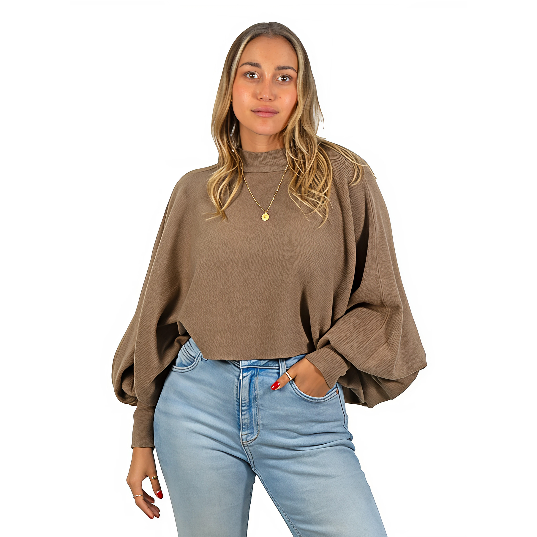 Sweater Pullover Mujer Manga globo colores 5