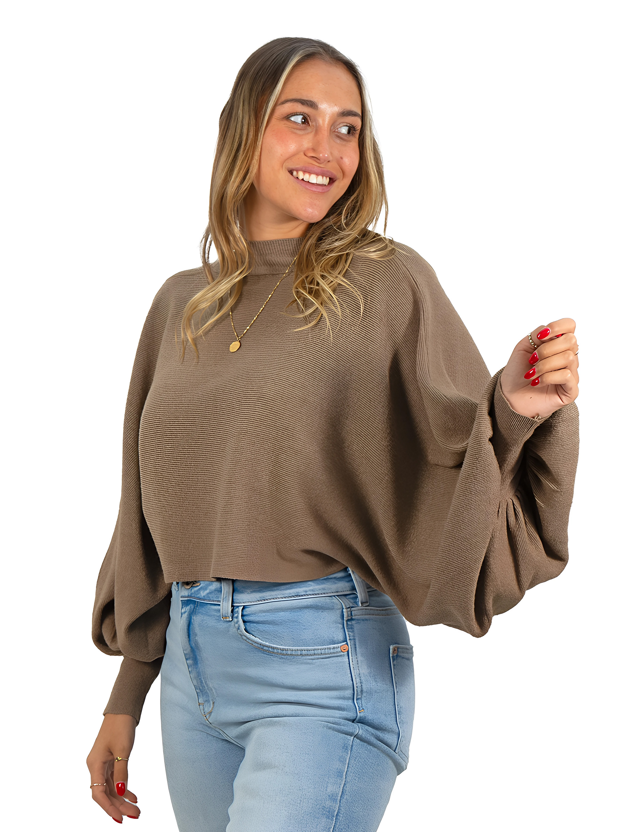Sweater Pullover Mujer Manga globo colores 6