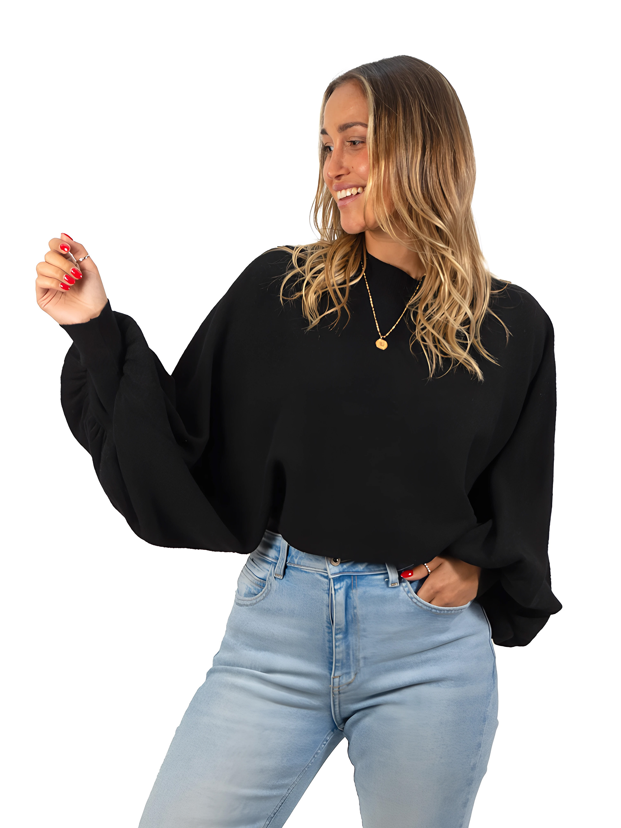Sweater Pullover Mujer Manga globo colores 1
