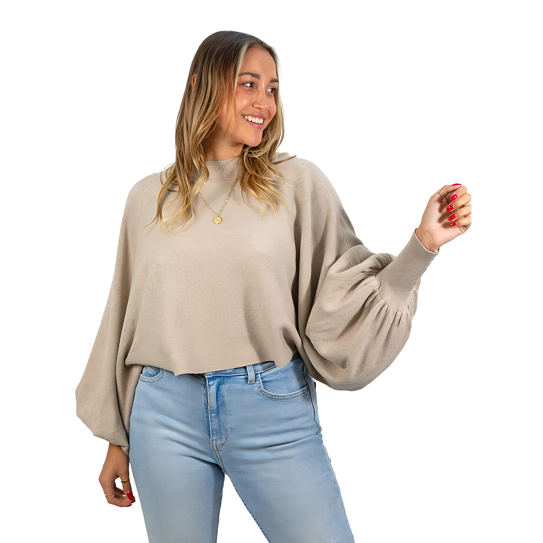 Sweater Pullover Mujer Manga globo colores 14