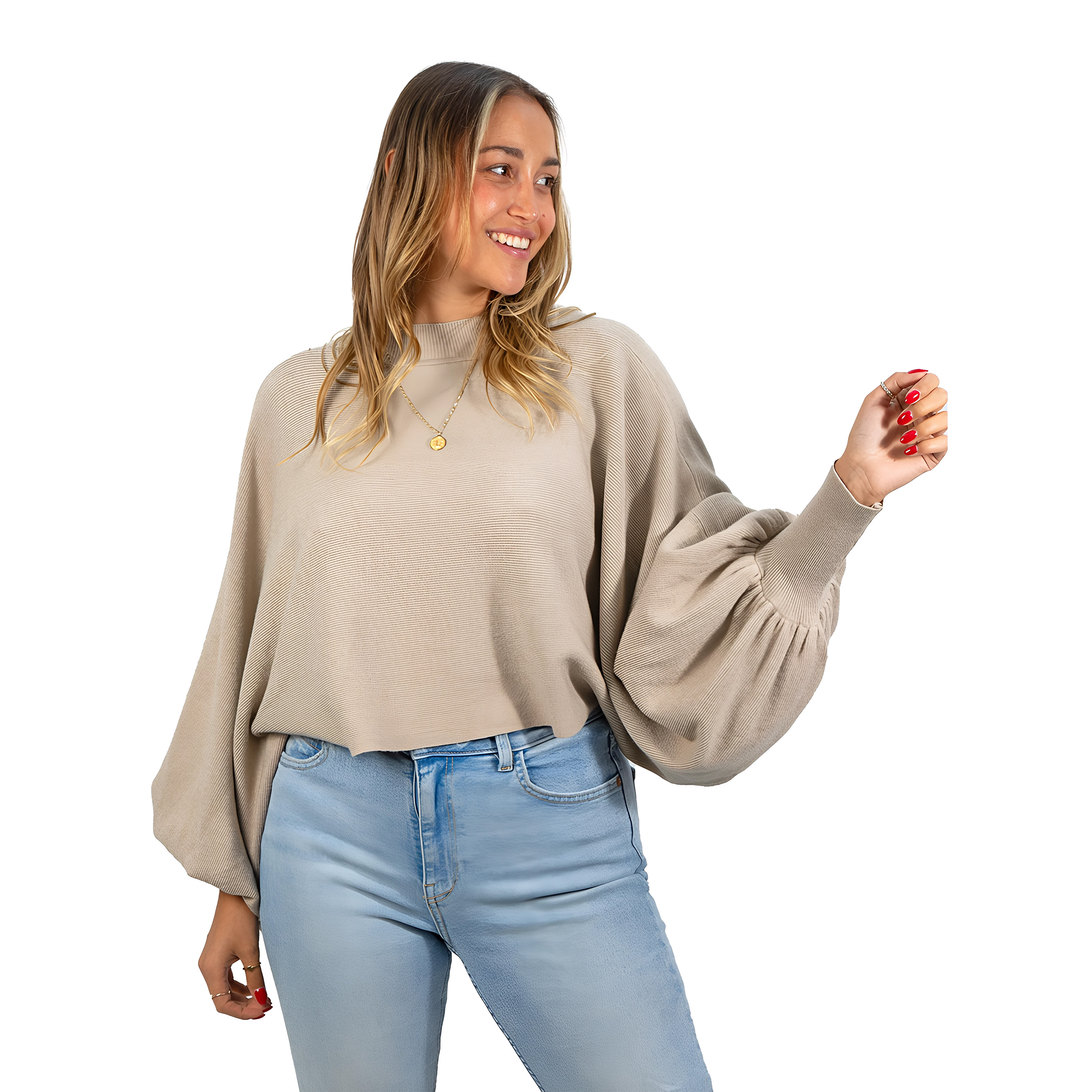 Sweater Pullover Mujer Manga globo colores 14