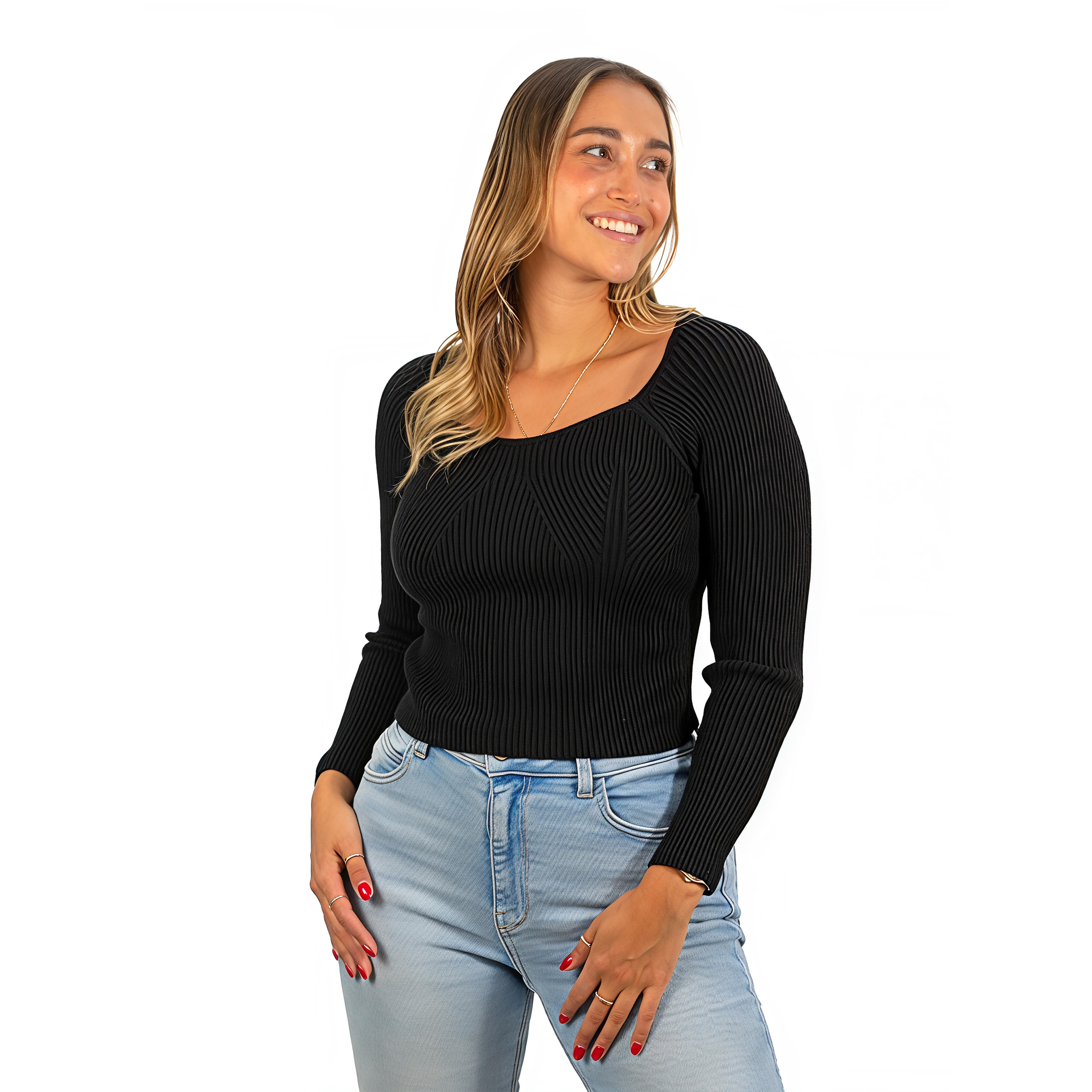 Camiseta sweater invierno colores crop mujer  4