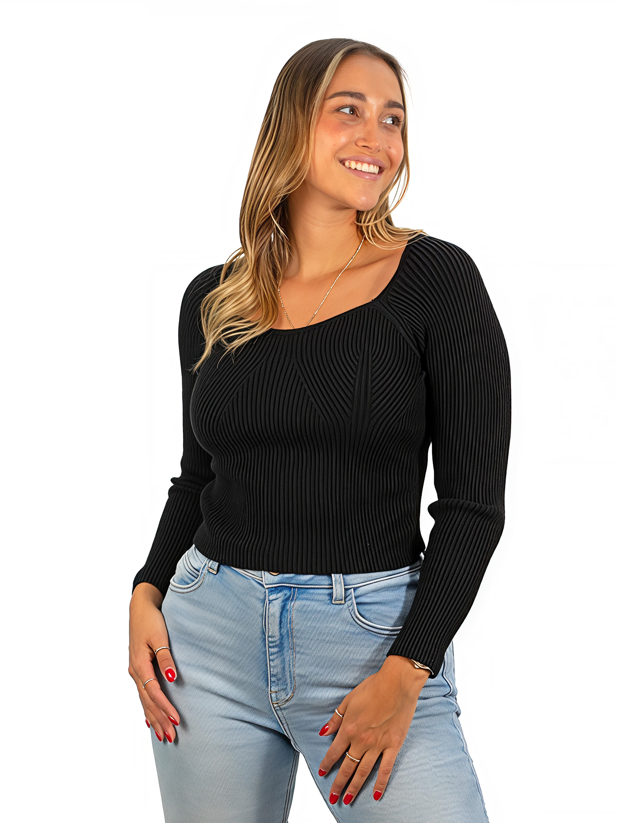 Camiseta sweater invierno colores crop mujer  4