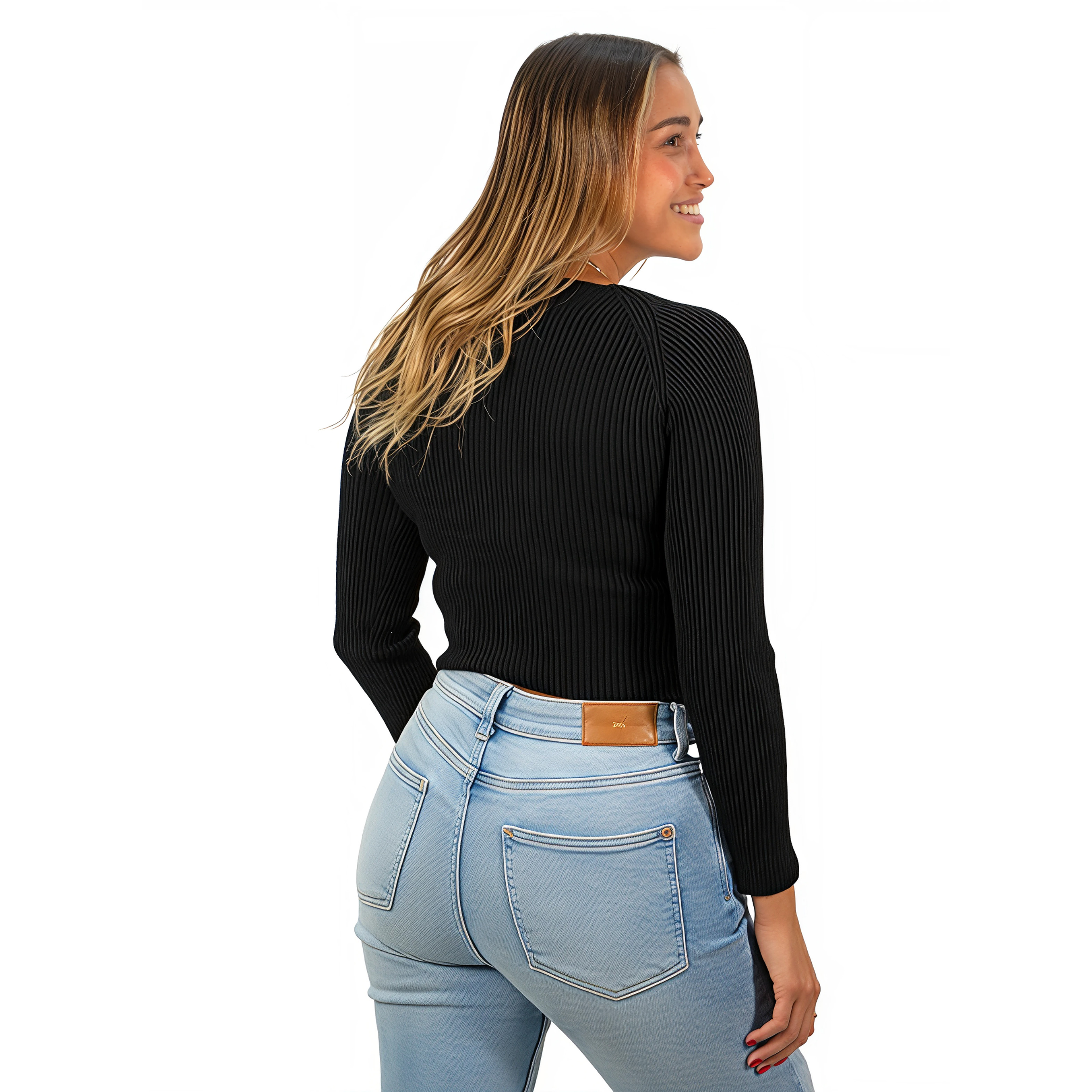 Camiseta sweater invierno colores crop mujer  5