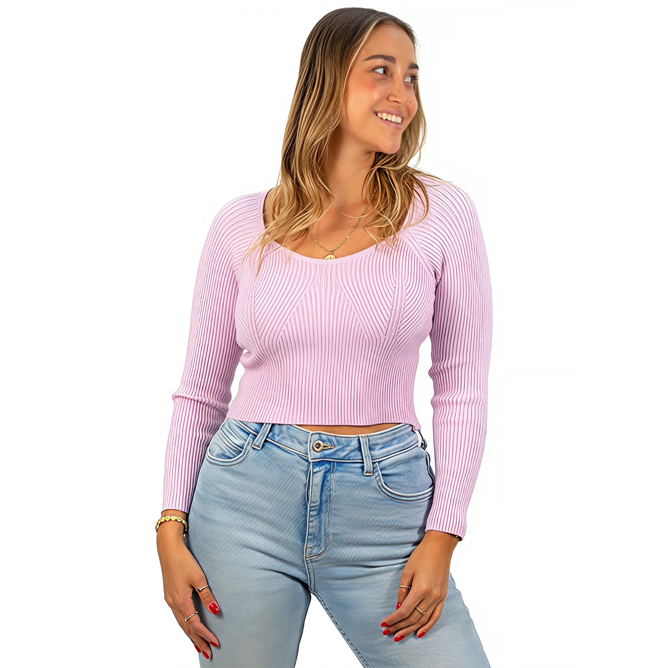 Camiseta sweater invierno colores crop mujer  7