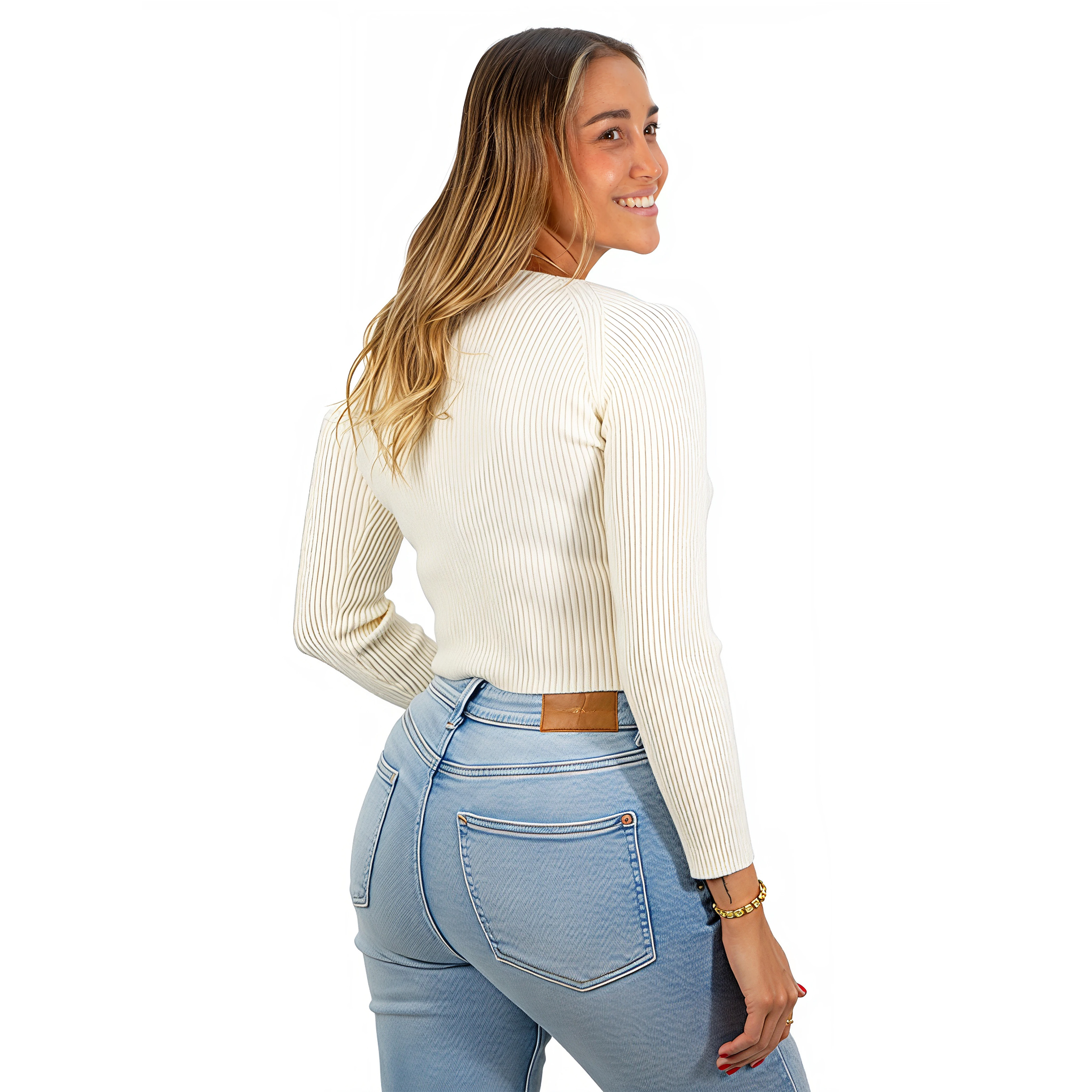 Camiseta sweater invierno colores crop mujer  15