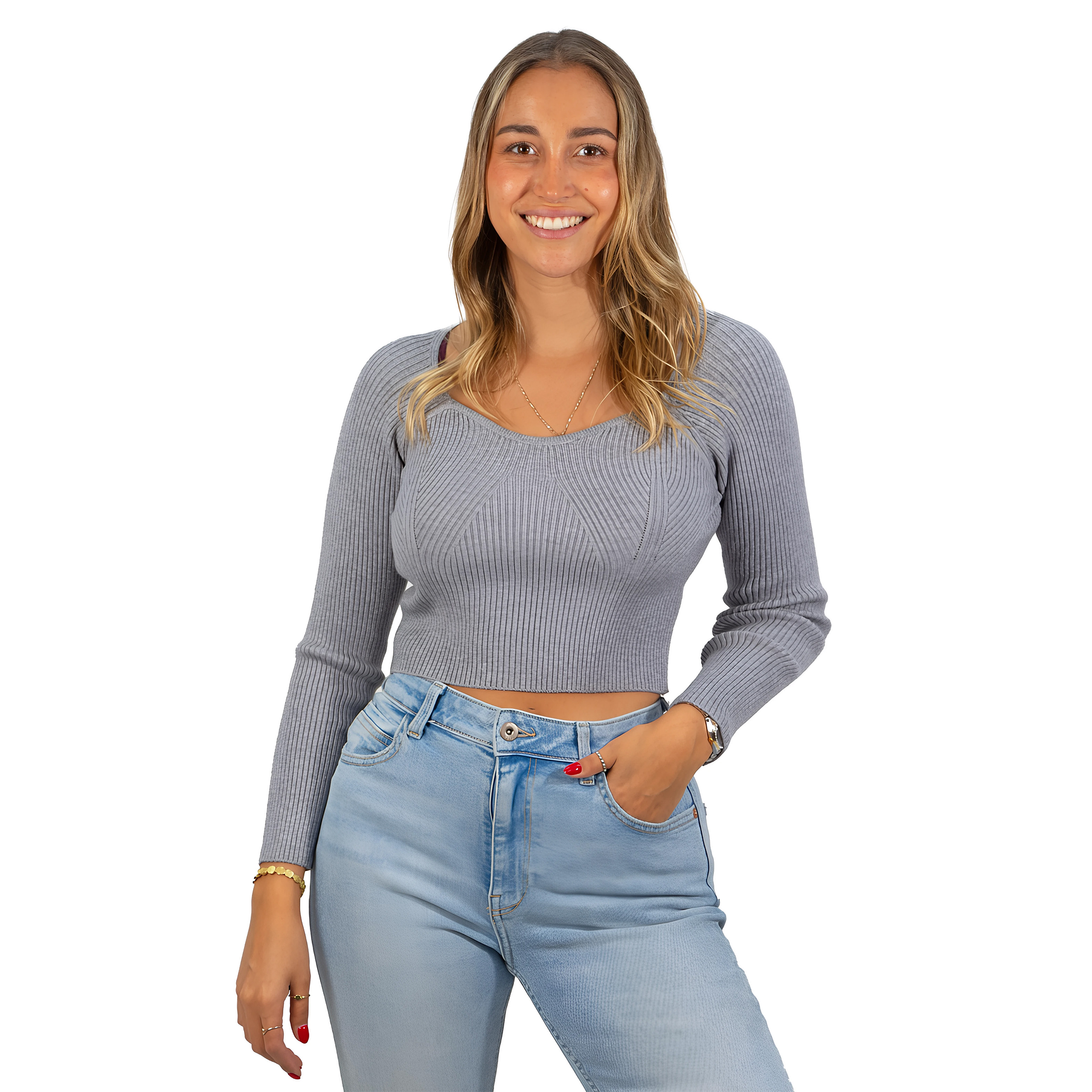 Camiseta sweater invierno colores crop mujer  16