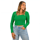 Top invierno Crop ribbed colores spandex - Miniatura 1