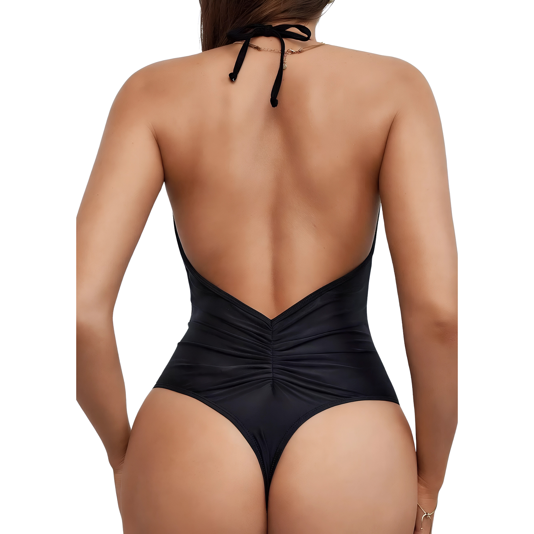 Traje de baño colaless Scrunch Negro 3