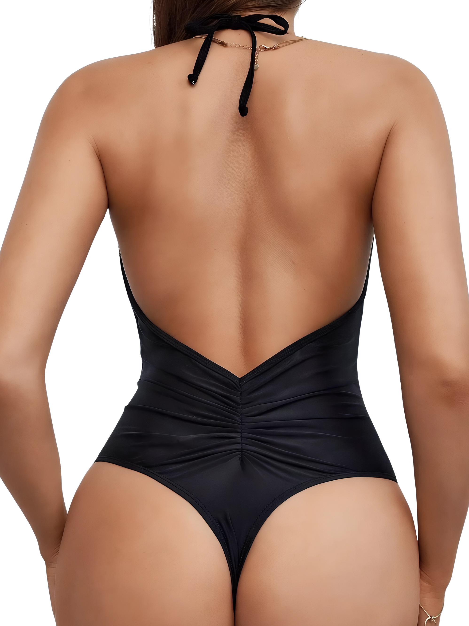 Traje de baño colaless Scrunch Negro 3