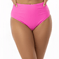 Parte de abajo bikini mujer tiro alto culotte semi tanga colores. - Miniatura 2