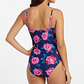 Traje de baño Basic V azul flores - Miniatura 3