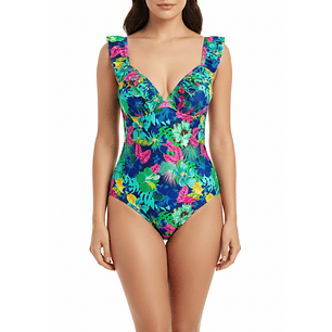 Traje de baño floral Colores