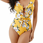 Traje de baño ruffle Amarillo floral - Miniatura 3