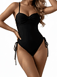 Traje de baño copa y Straps negro - Miniatura 1