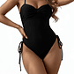 Traje de baño copa y Straps negro - Miniatura 1