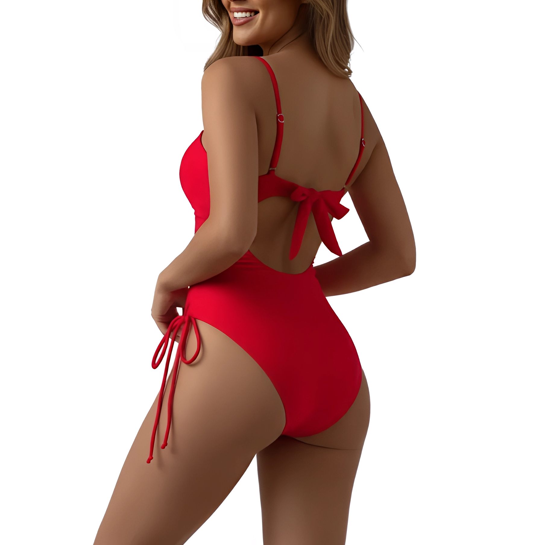 Traje de baño copay straps Rojo 3