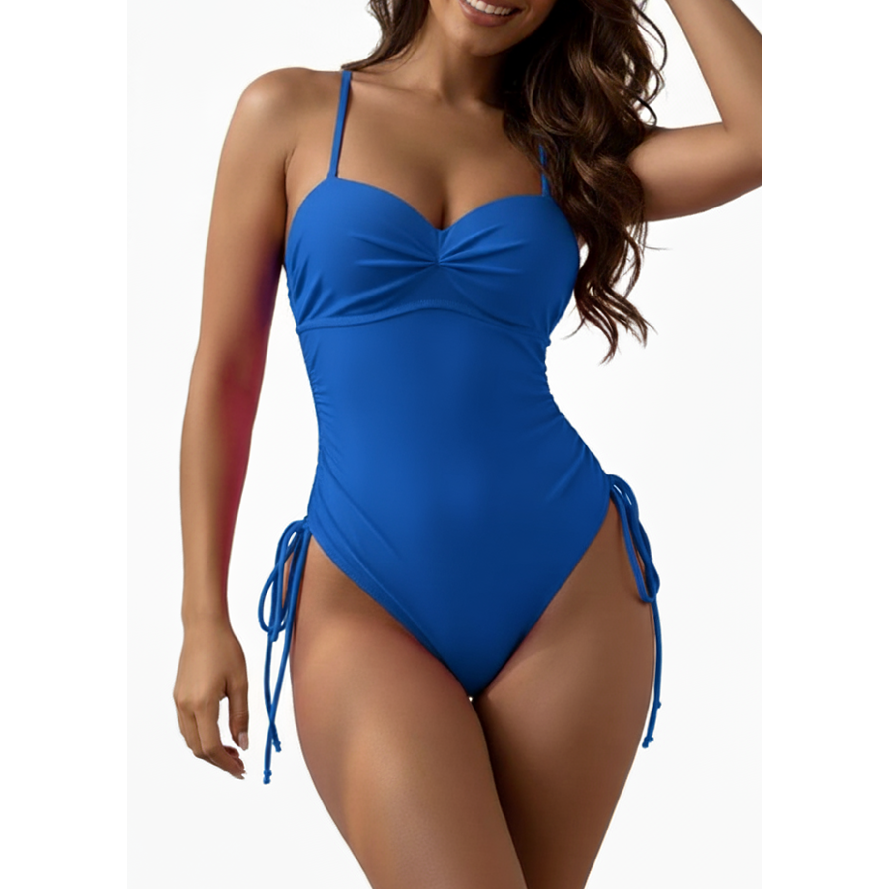 Traje de baño copa y  Straps Azul 2