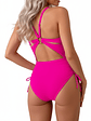 Traje de baño tiras cruzadas Bahía Rosa - Miniatura 3