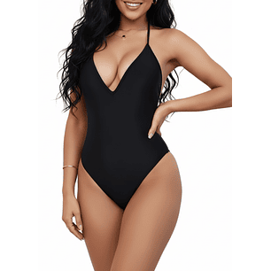 Traje de baño colaless Scrunch Negro