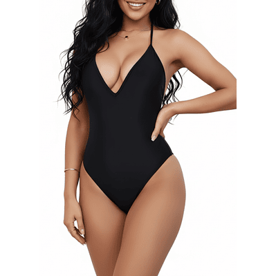 Traje de baño colaless Scrunch Negro