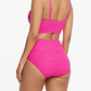 Bikini tiro alto mujer Victoria texturado rosa - Miniatura 2