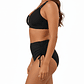 Bikini tiro alto mujer Victoria Straps negro - Miniatura 2